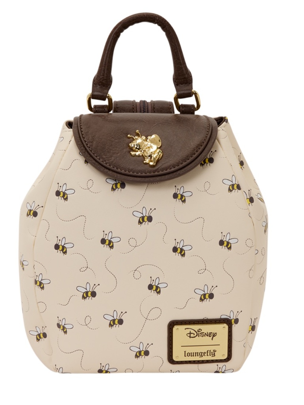 Loungefly Disney Pooh bee Mico Mini Backpack in Cream, Black & Yellow, NWT